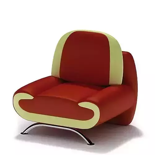 Modern Red Armchair