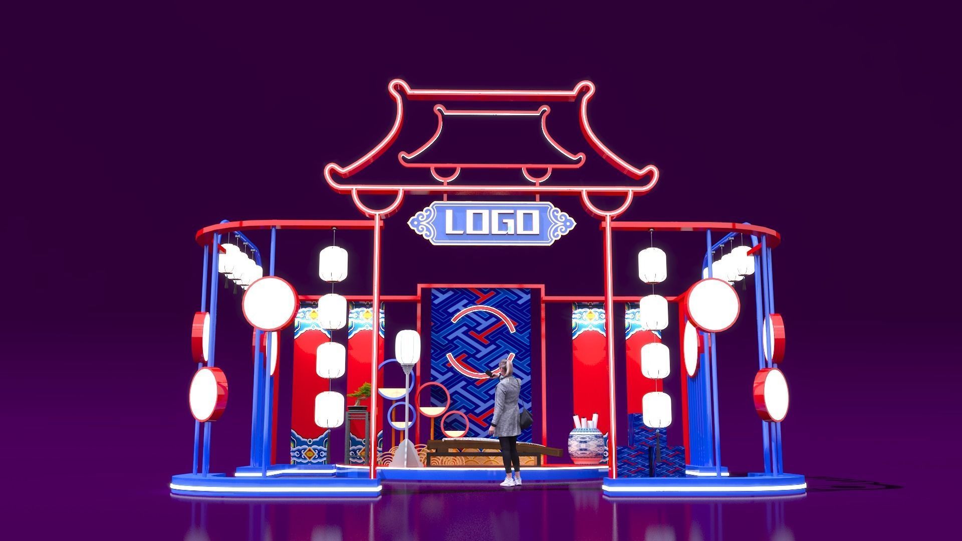 Mei Chen Low-poly 3D model_1