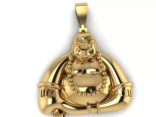Buddha pendant 3D print model_0
