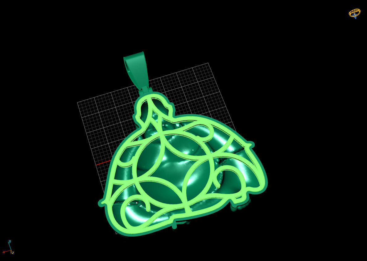 Buddha pendant 3D print model_2