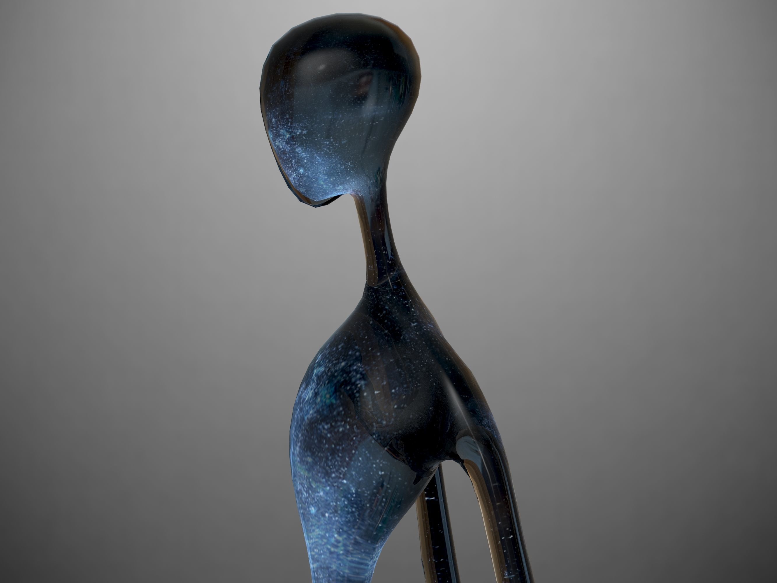Alien from AI Artificial Intelligence Low-poly 3D model_4