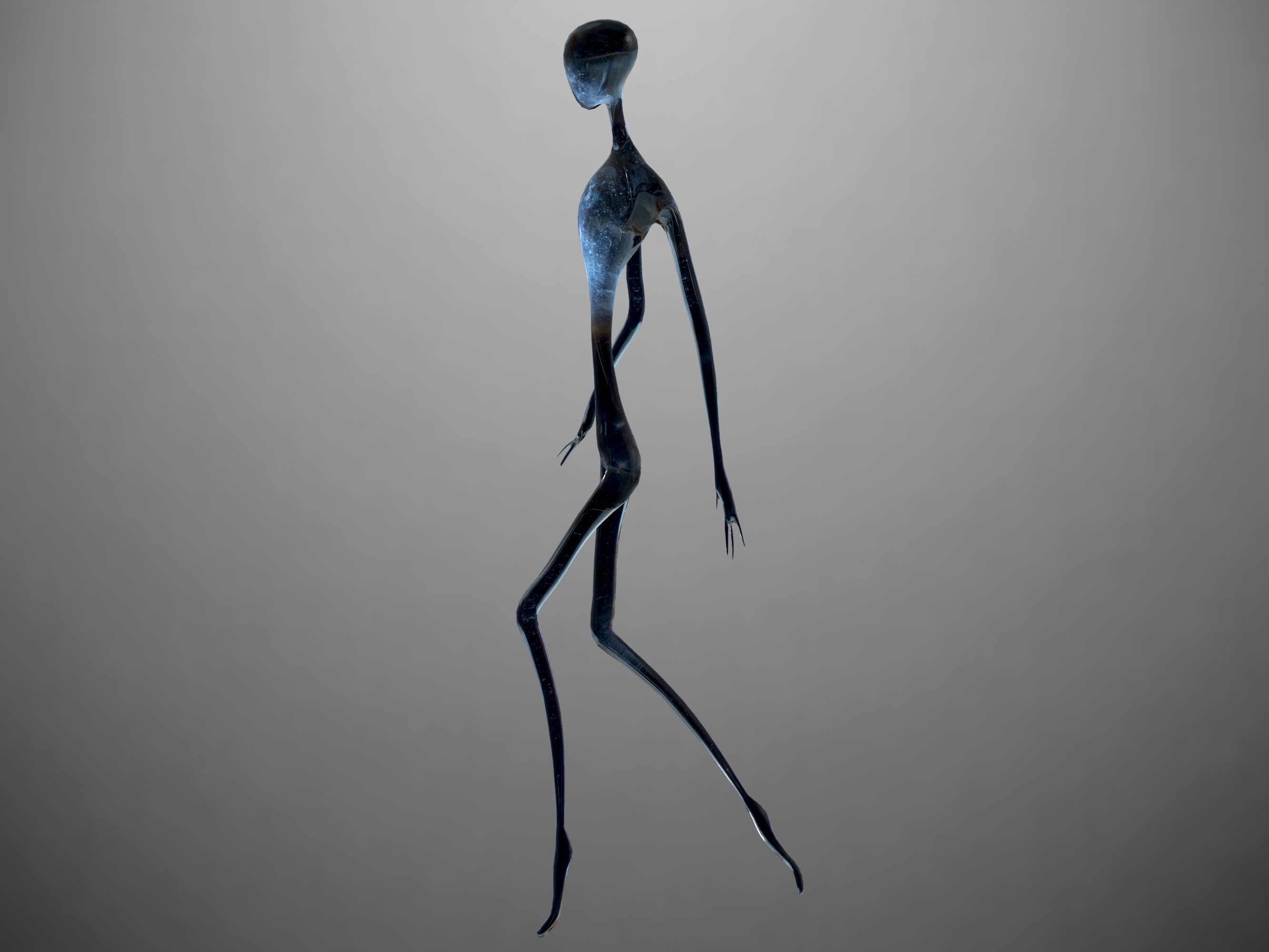 Alien from AI Artificial Intelligence Low-poly 3D model_9