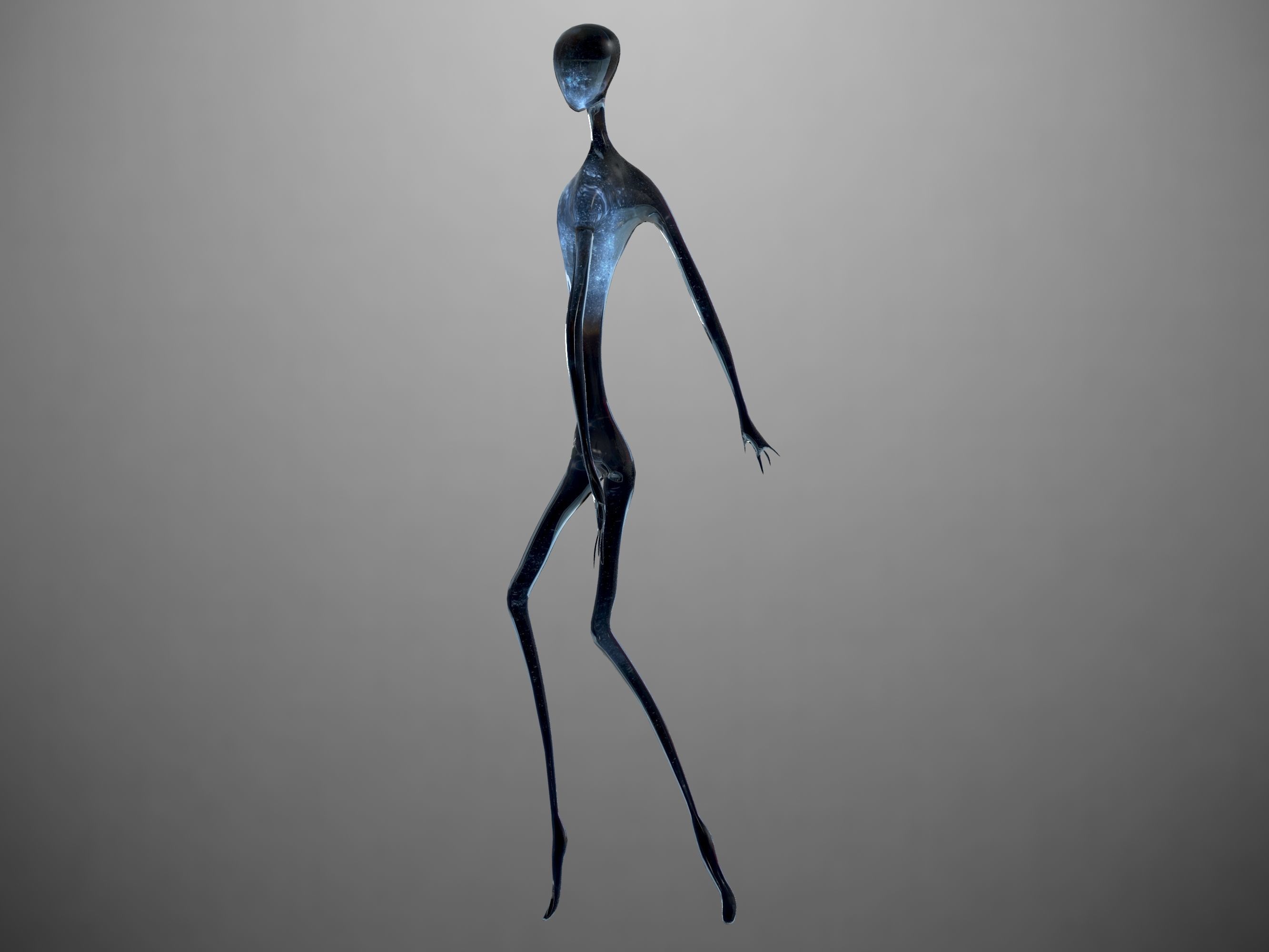 Alien from AI Artificial Intelligence Low-poly 3D model_8