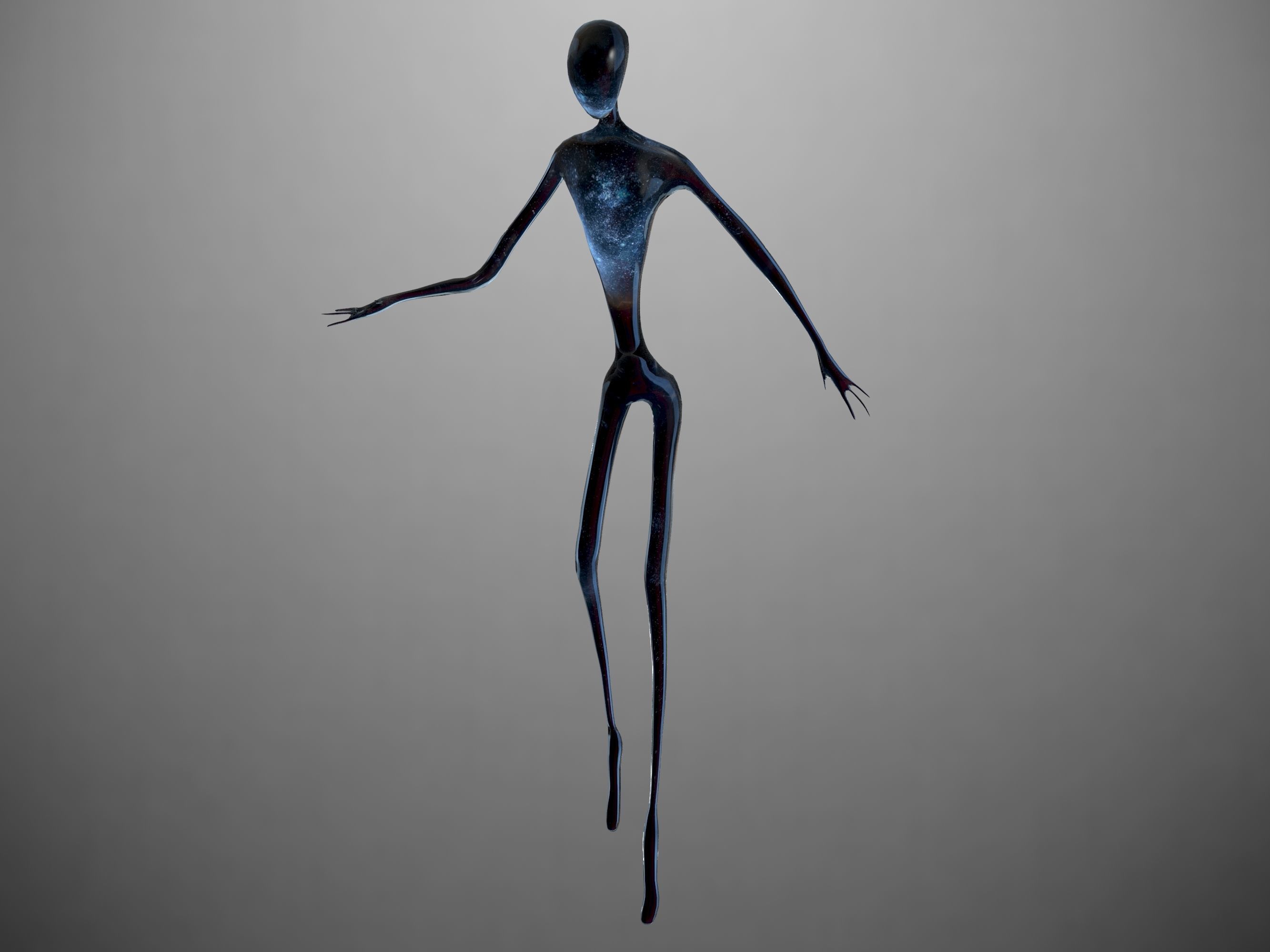 Alien from AI Artificial Intelligence Low-poly 3D model_10