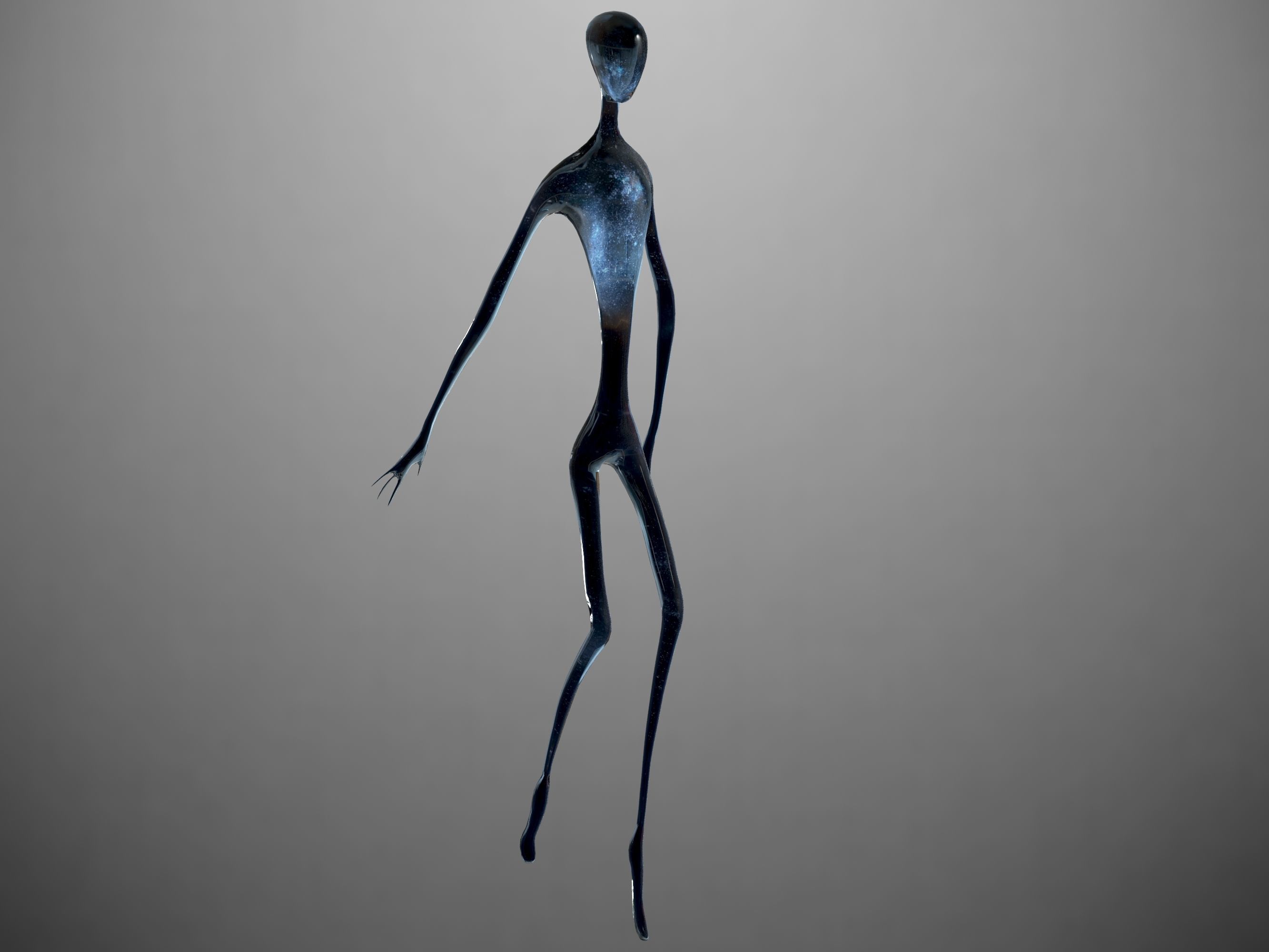 Alien from AI Artificial Intelligence Low-poly 3D model_7