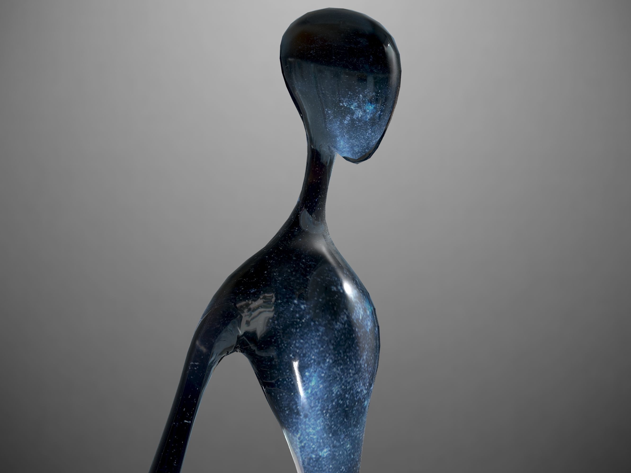 Alien from AI Artificial Intelligence Low-poly 3D model_3