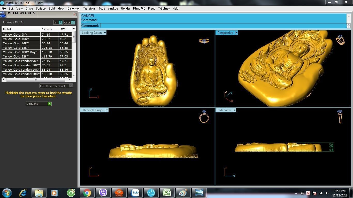 buddha in hand 950 3D print model_7