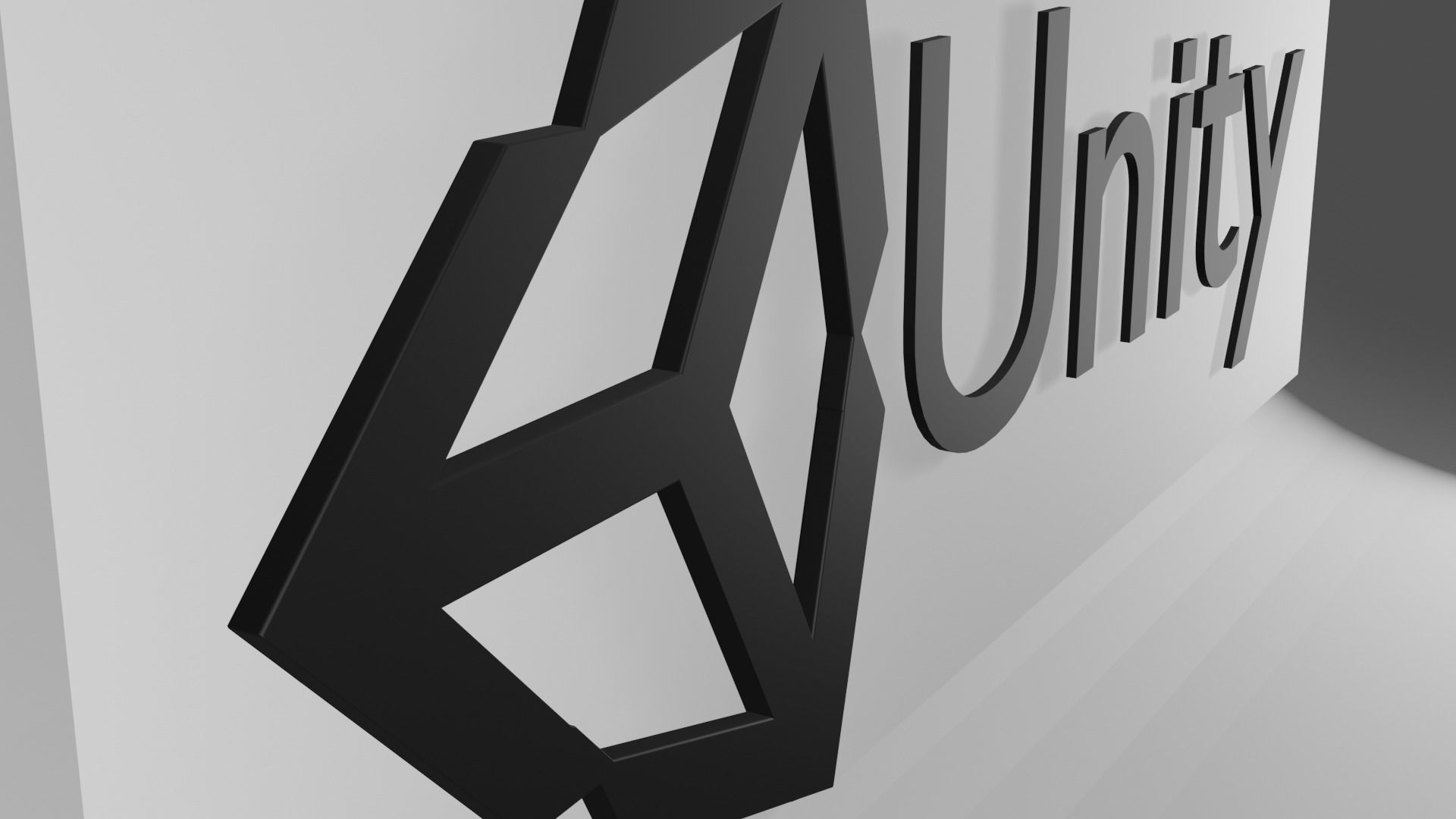 Unity Logo Free low-poly 3D model_3