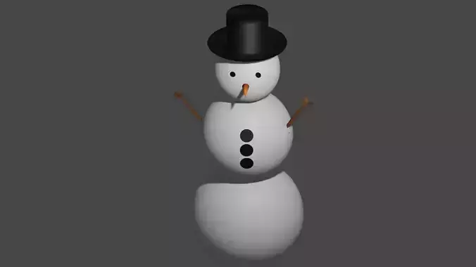 Game or 3d ready Snowman fbx
