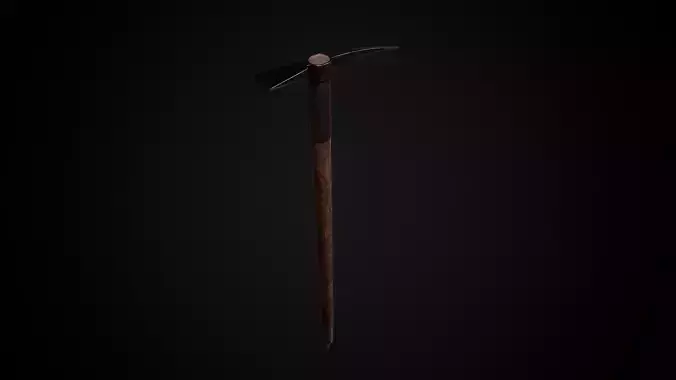 Medieval Ice Axe Low-poly 3D model
