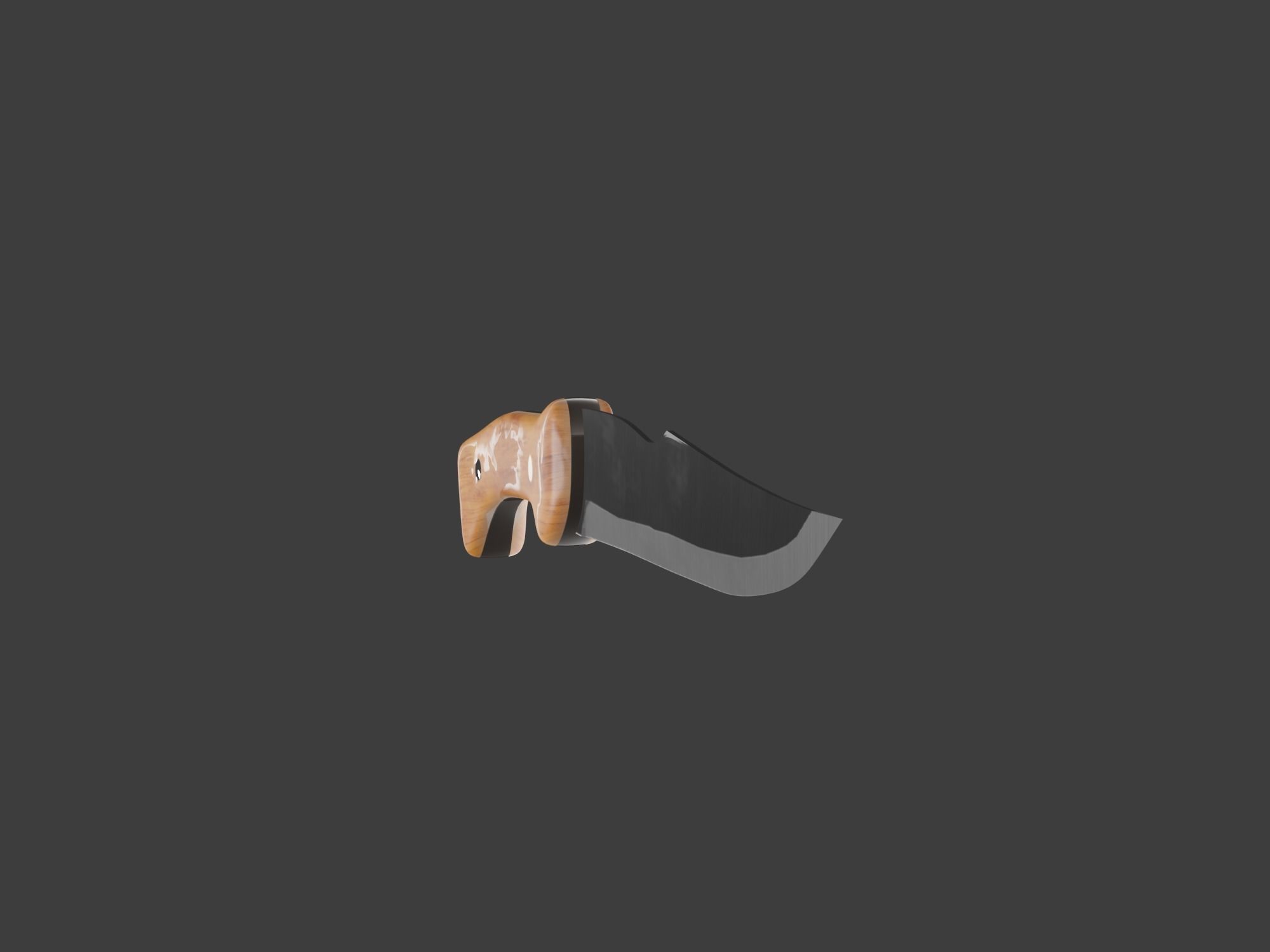 Hunting Knife 3d model Free low-poly 3D model_5