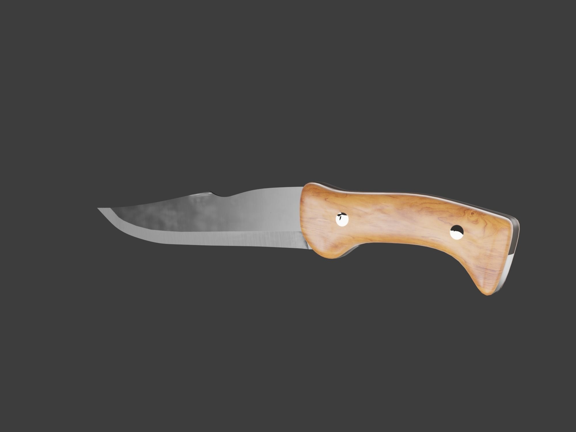 Hunting Knife 3d model Free low-poly 3D model_6