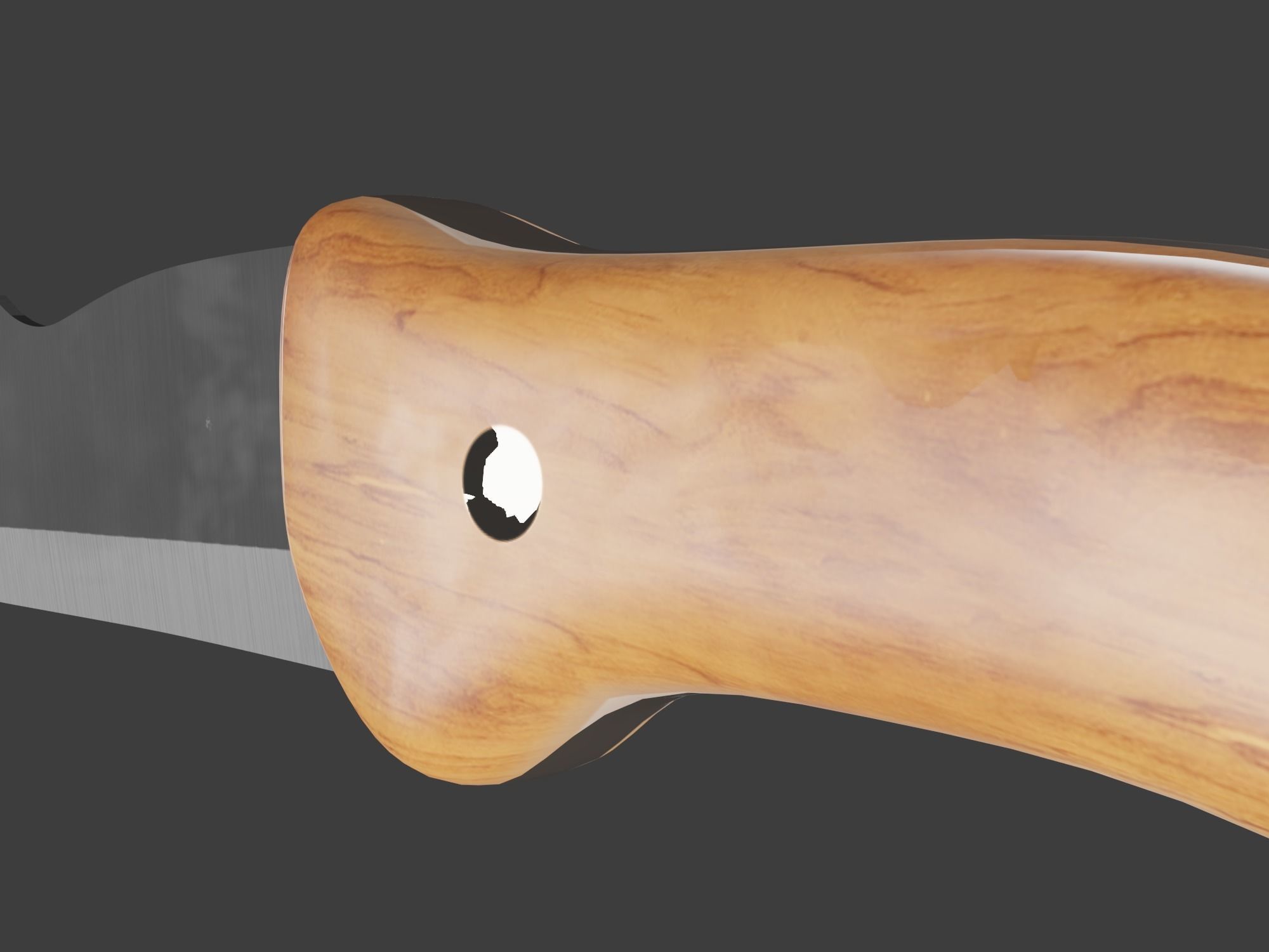 Hunting Knife 3d model Free low-poly 3D model_2