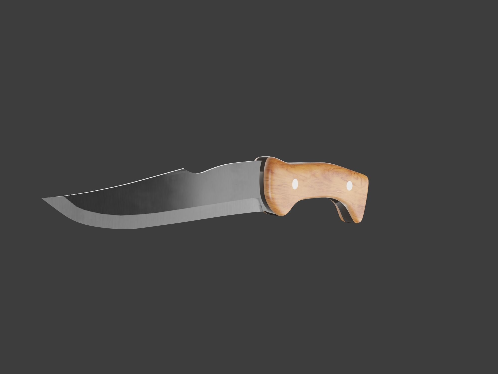 Hunting Knife 3d model Free low-poly 3D model_4
