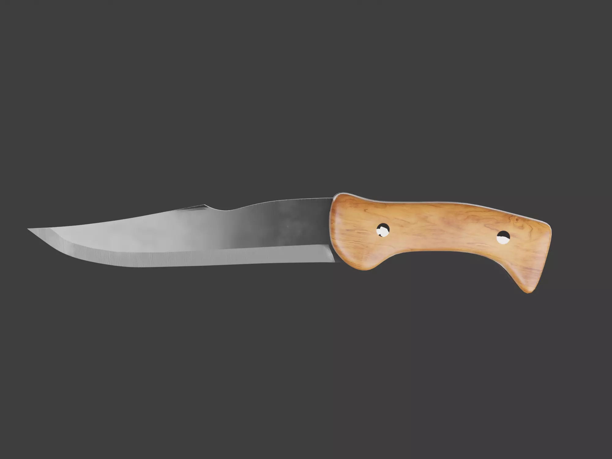 Hunting Knife 3d model Free low-poly 3D model_0