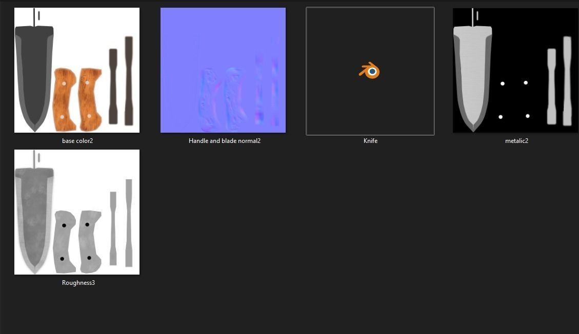 Hunting Knife 3d model Free low-poly 3D model_8