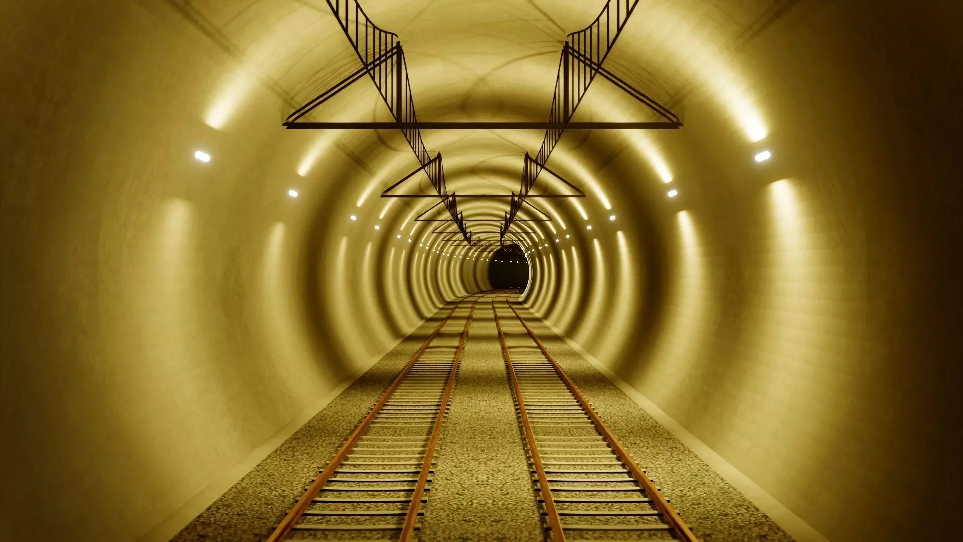Railway Tunnel - Low Poly - Game Ready - PBR Low-poly 3D model