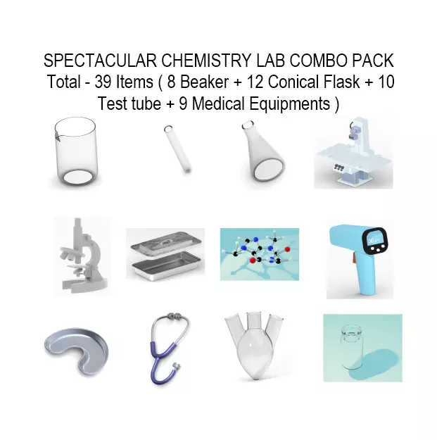 SPECTACULAR CHEMISTRY LAB COMBO PACK 3D Model Collection_0