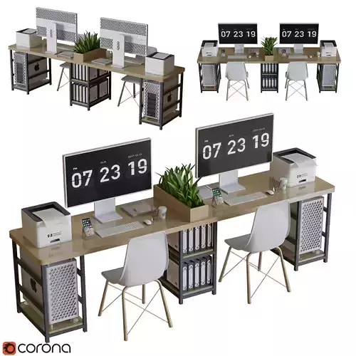 Office Furniture 07 3D model