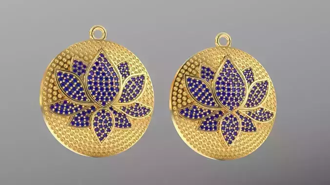 lotus earring