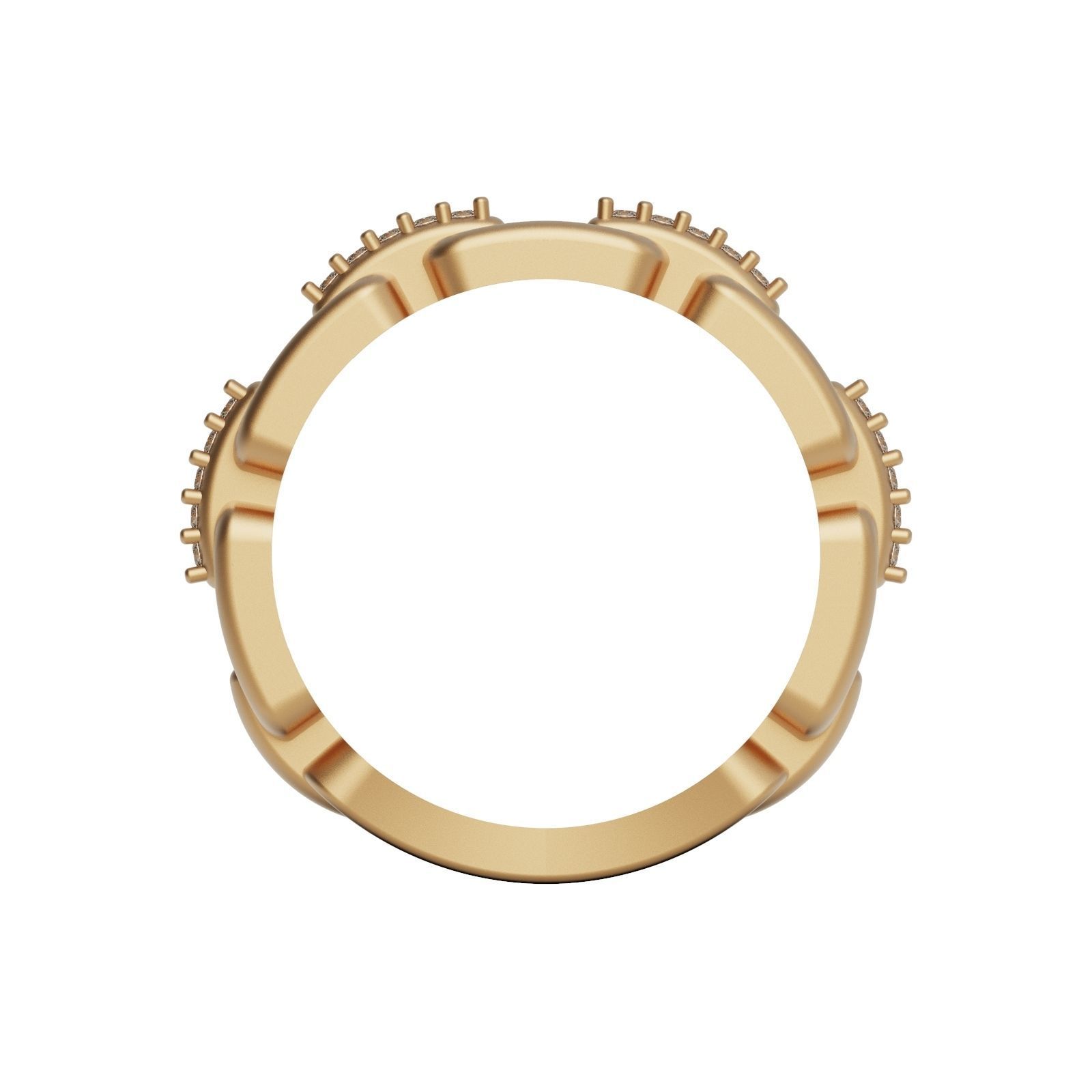 Gold ring B 3D print model_3