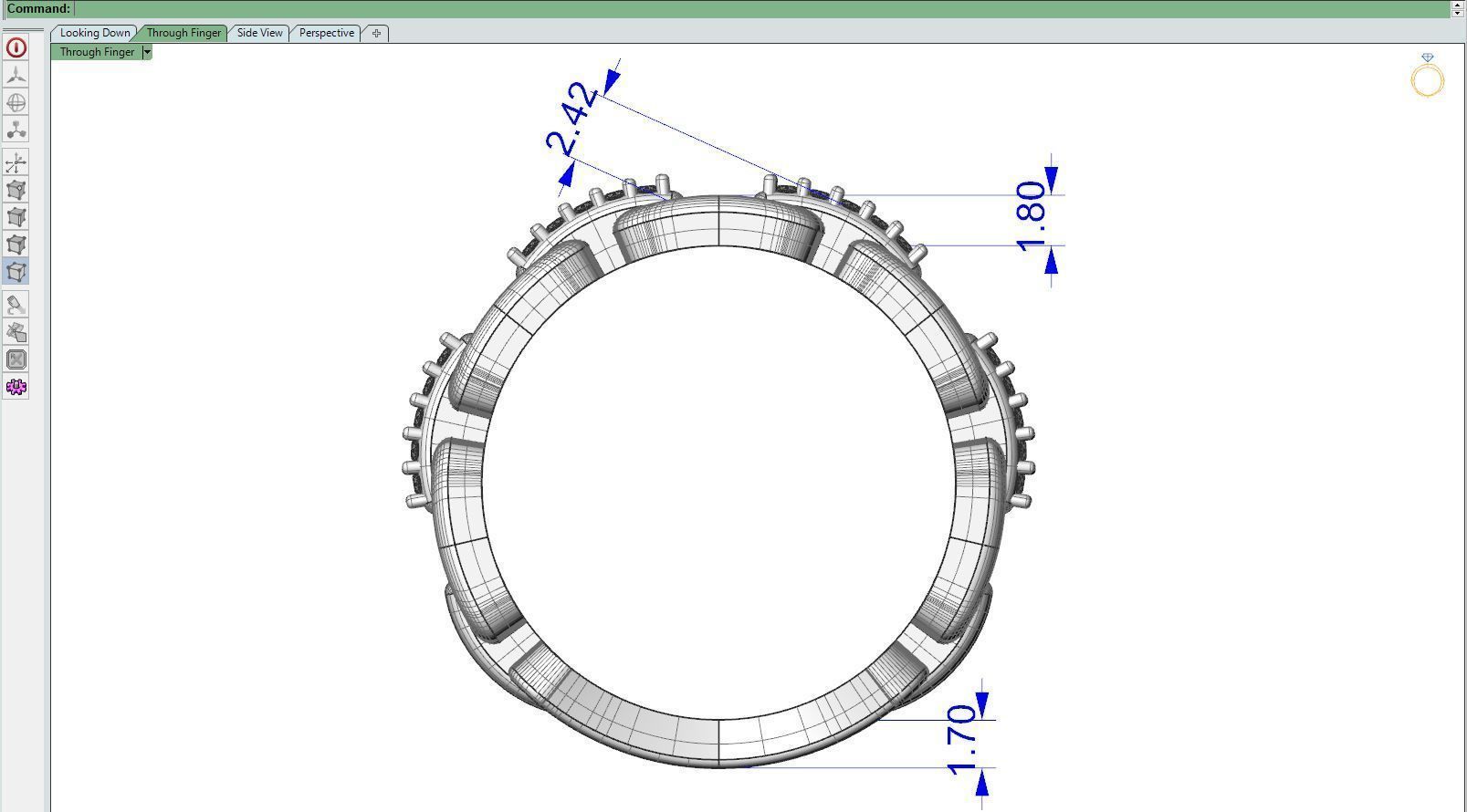 Gold ring B 3D print model_7