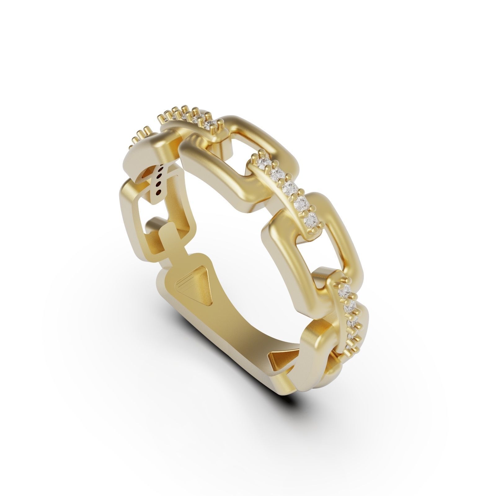 Gold ring B 3D print model_4