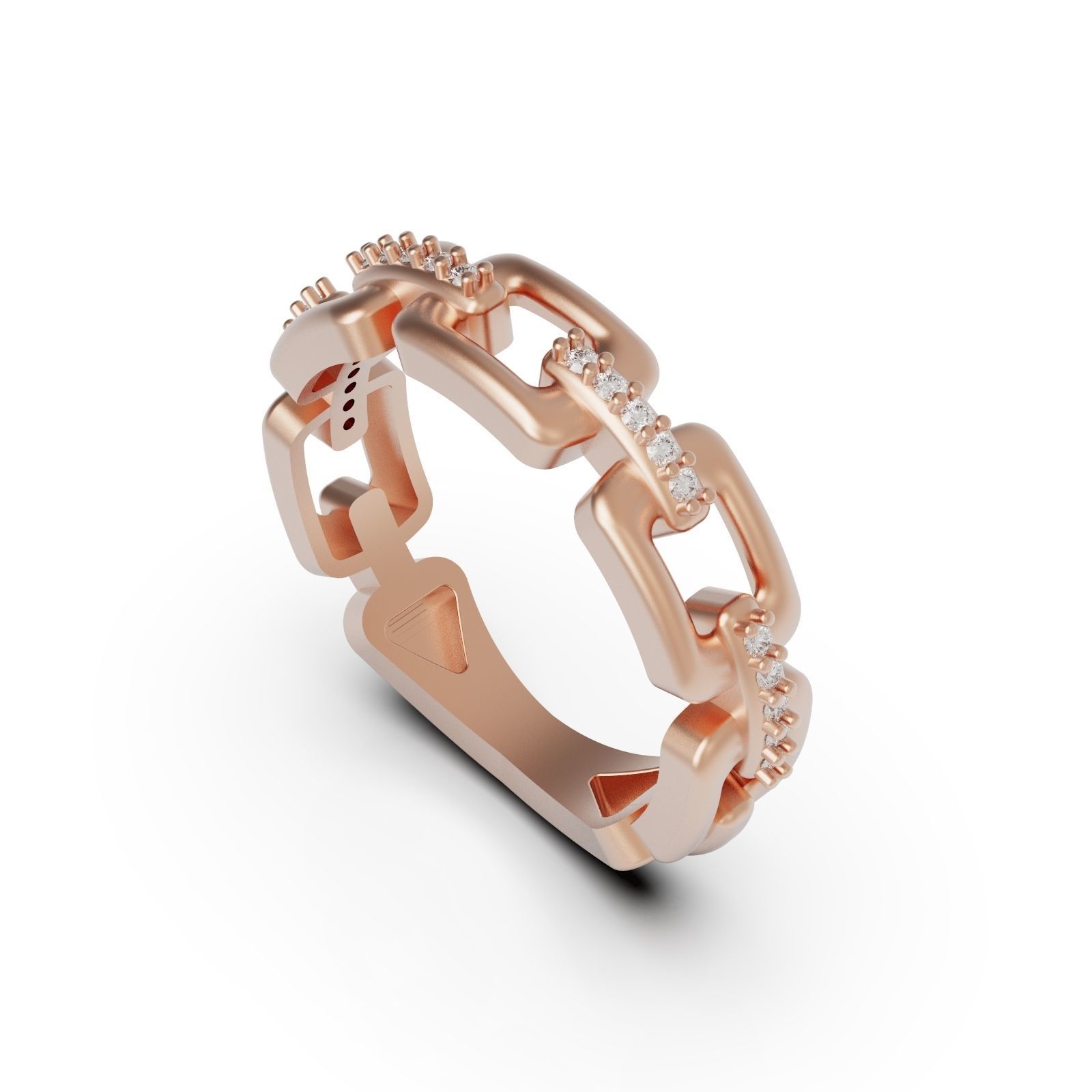 Gold ring B 3D print model_5