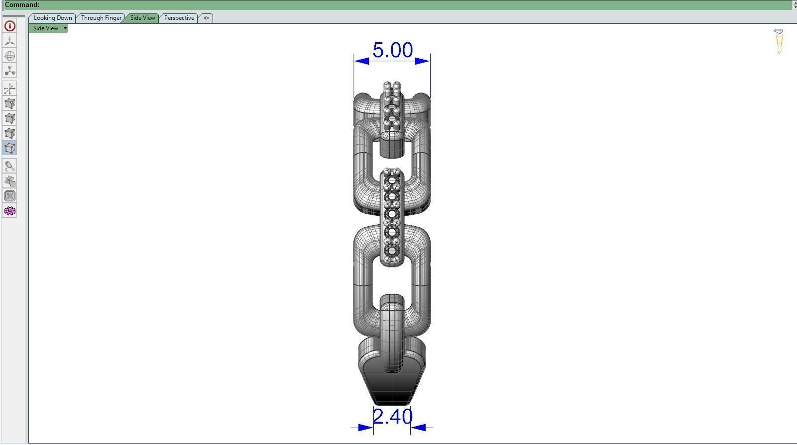 Gold ring B 3D print model_8
