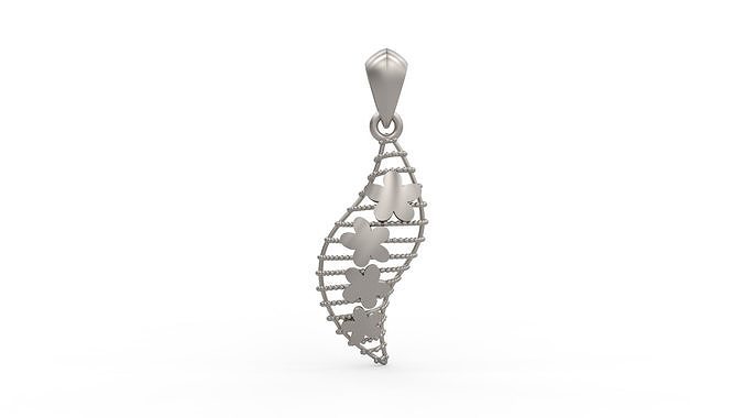 Ultra Vision Flower Leaf Pendant 3D print model