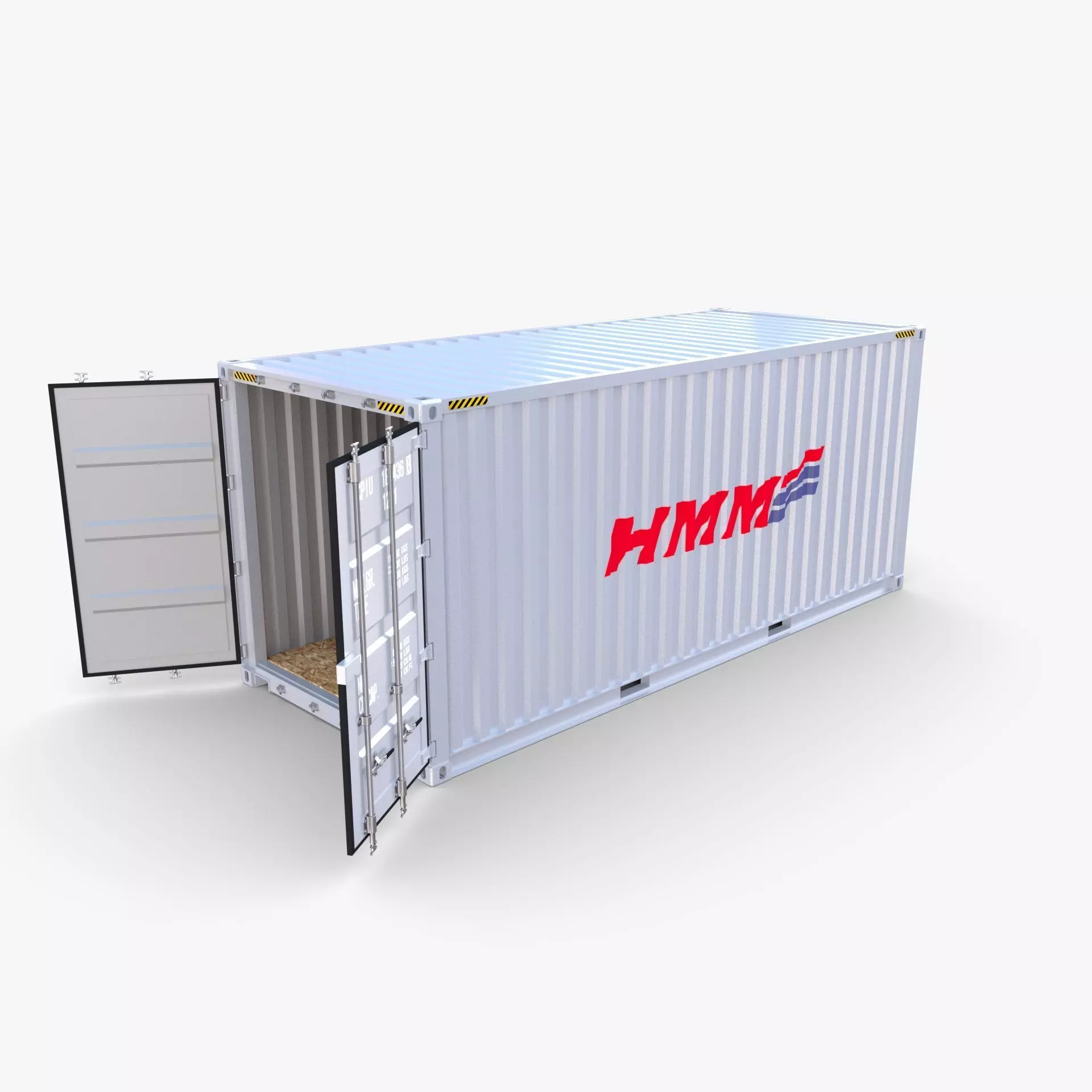 20ft Shipping Container HMM v3 3D model
