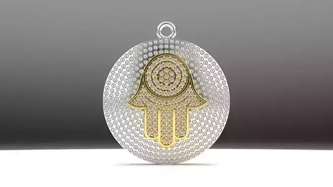 Humsa Diamond charm pendant 