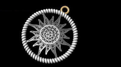 Sun pendant 3D print model_10