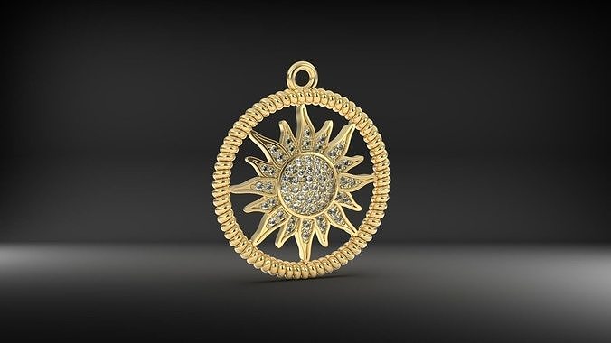 Sun pendant 3D print model