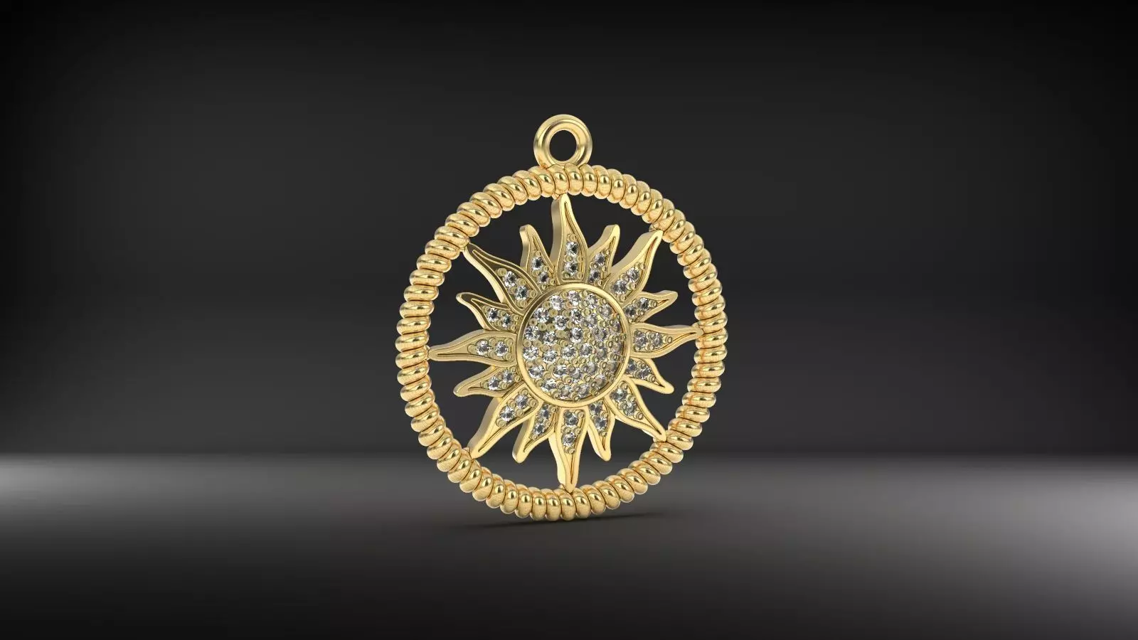 Sun pendant 3D print model_0