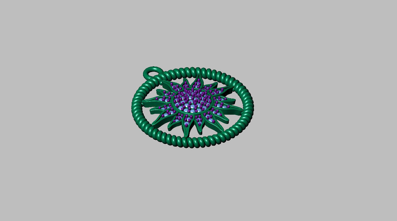 Sun pendant 3D print model_9