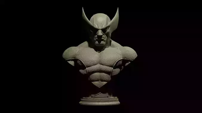 Wolverine Bust 3D Print Model
