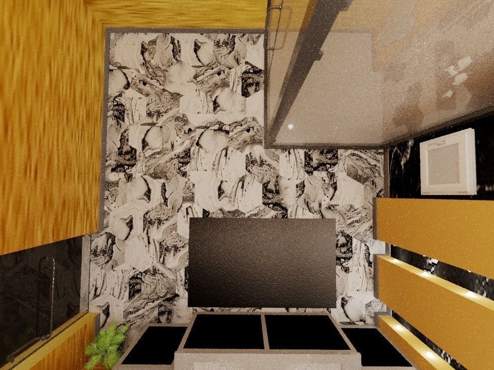 bathroom with walls and marble floors 3D model_4