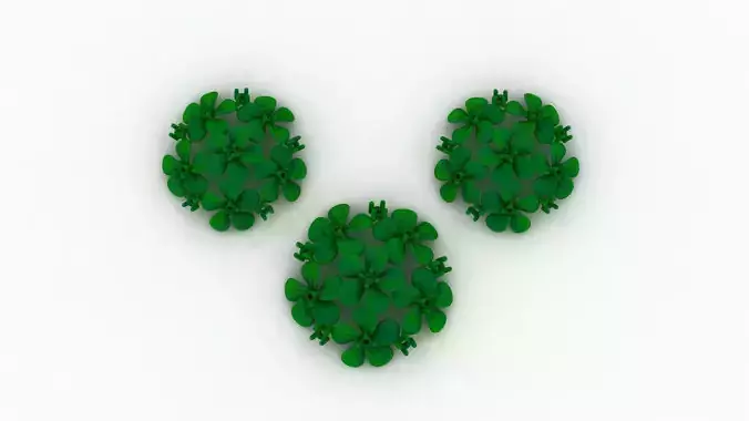 flower pendant set locket set  3D print model