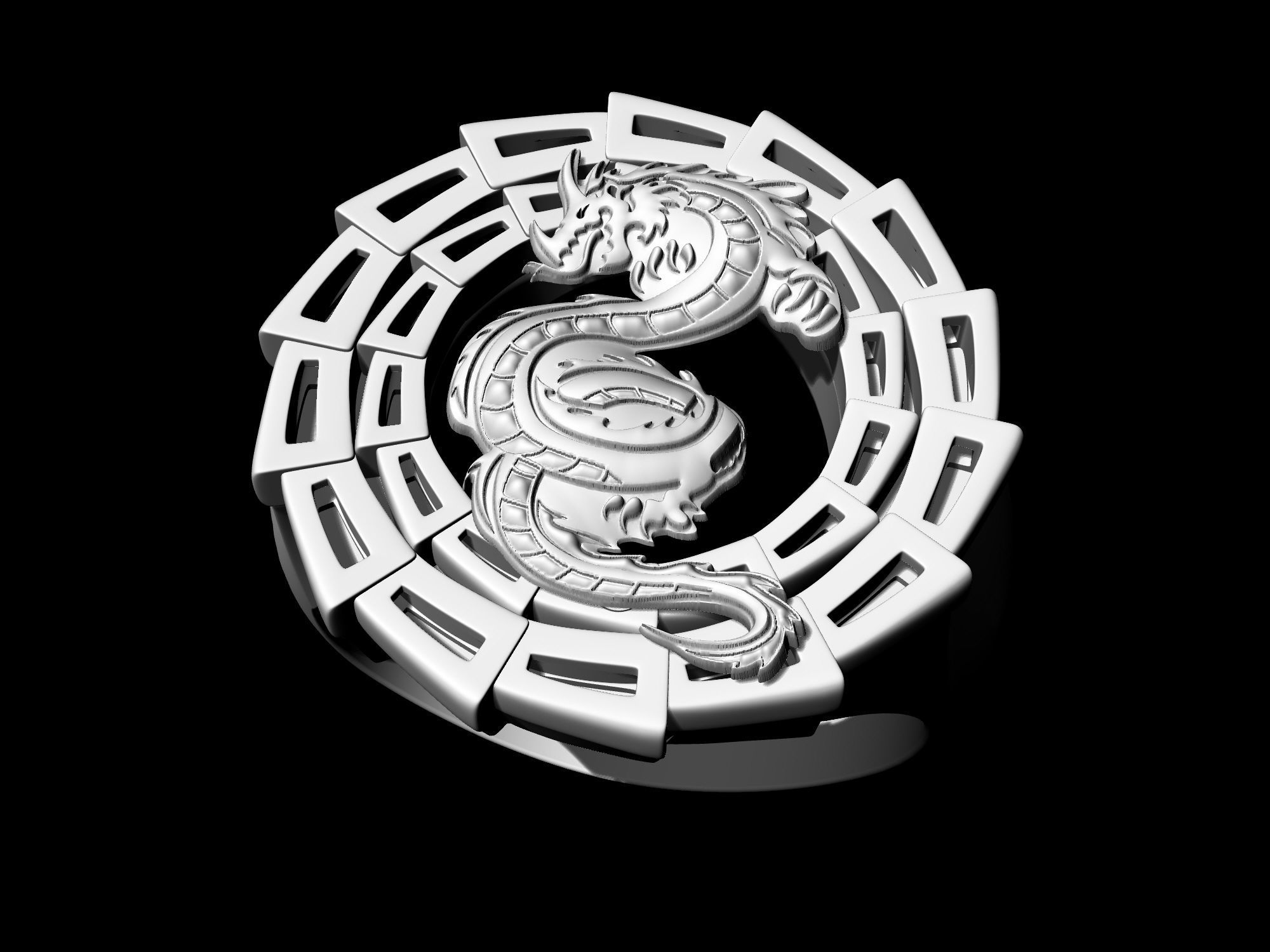 Dragon Ring 3D print model_7