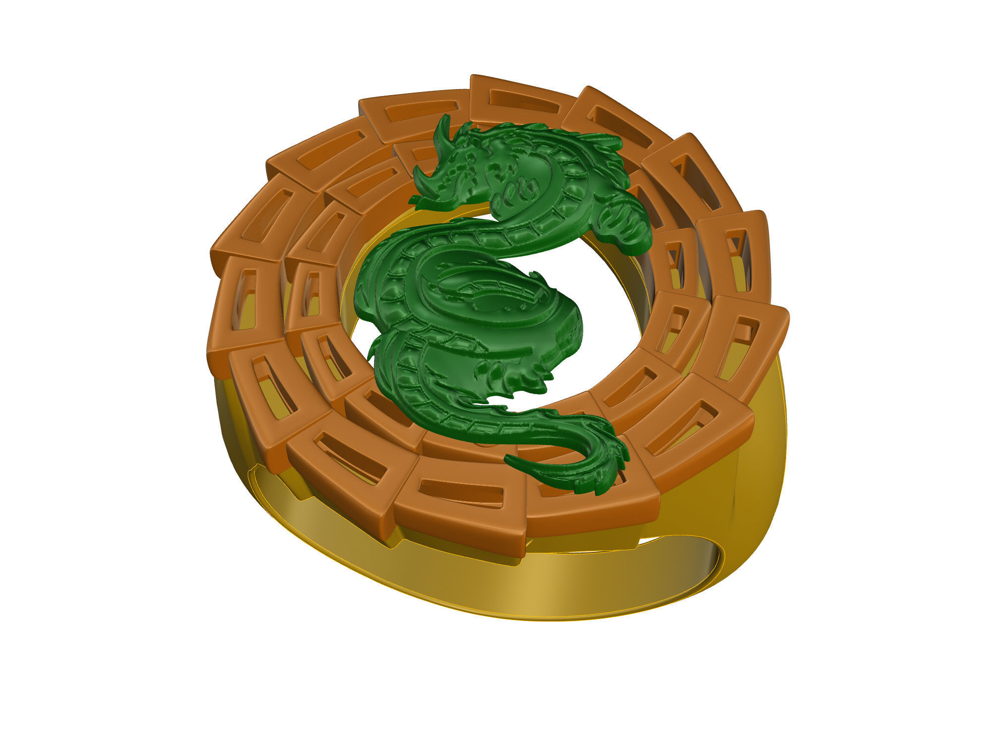 Dragon Ring 3D print model_16