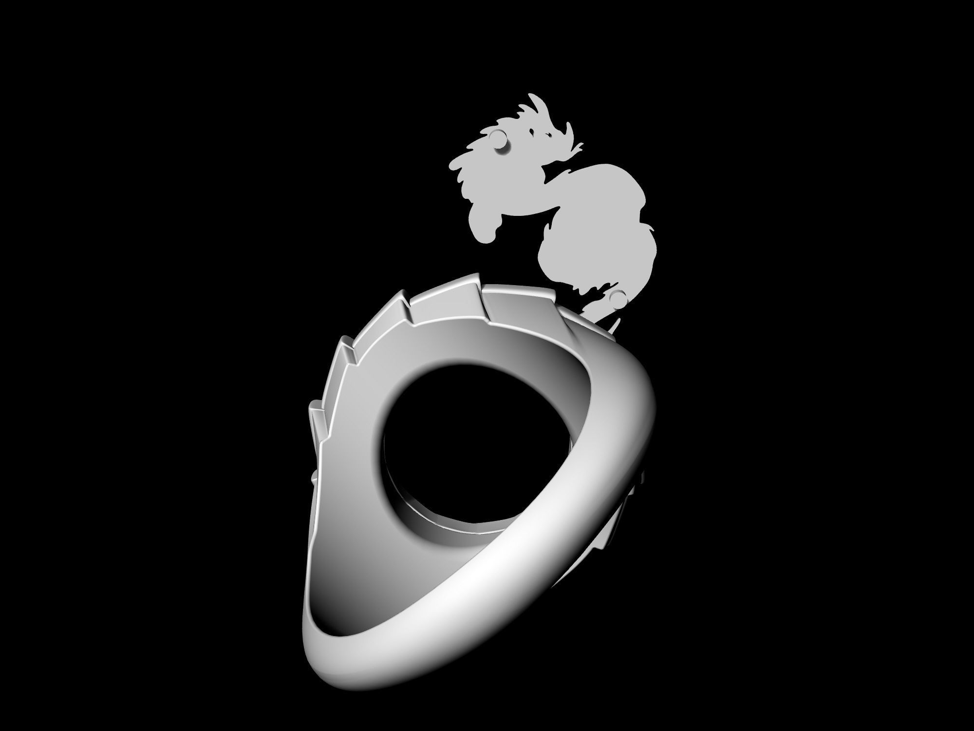 Dragon Ring 3D print model_12