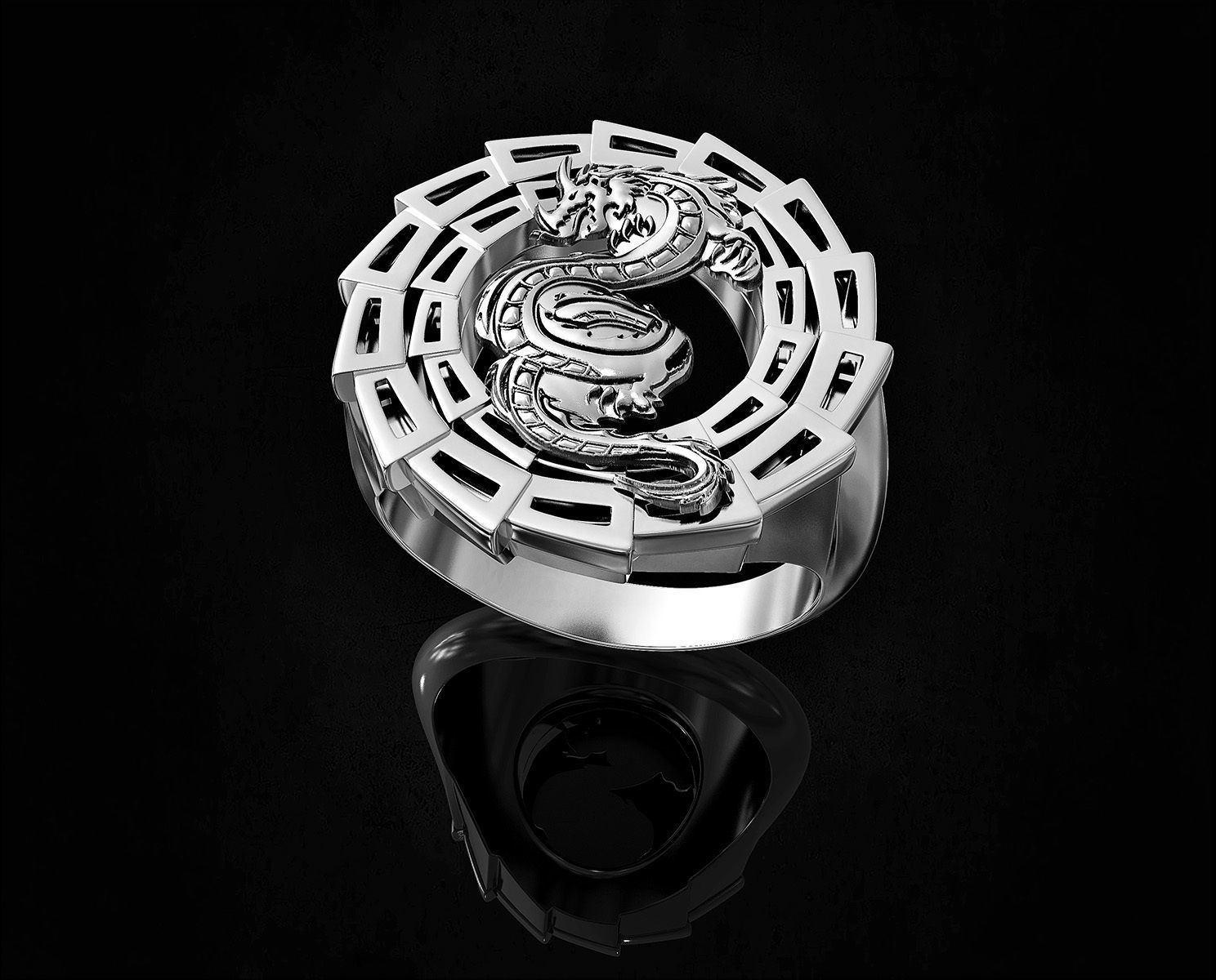 Dragon Ring 3D print model_2