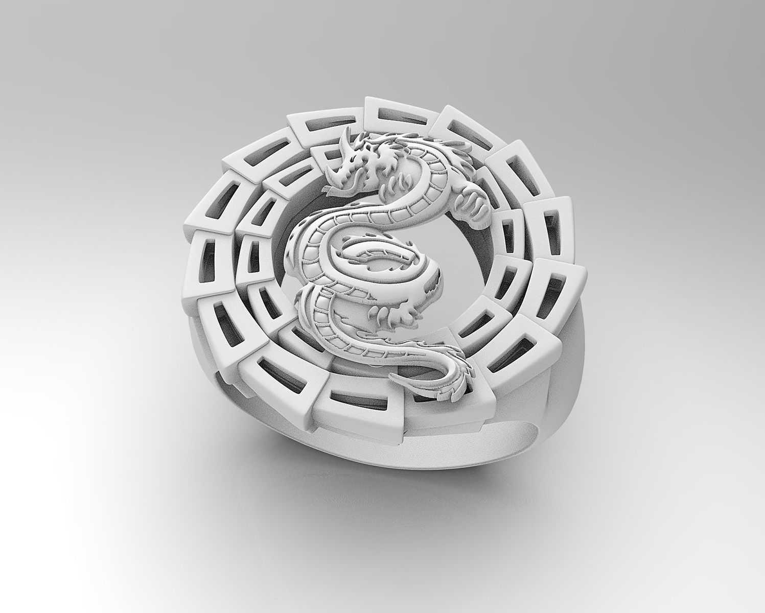 Dragon Ring 3D print model_1