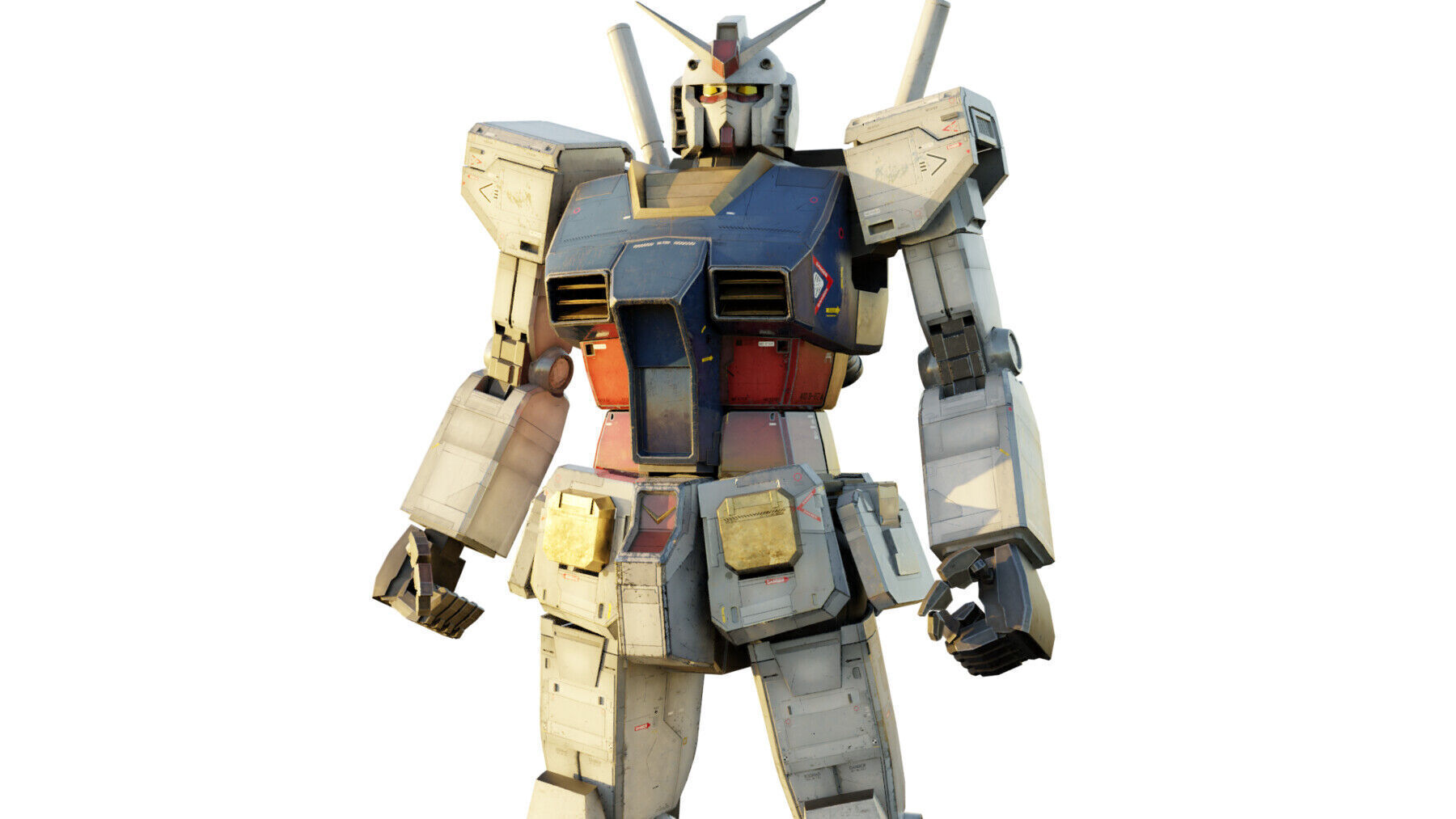 GUNDAM RX-78 Realistic Texture Rigged with decal MAYA Blender 3D model_2