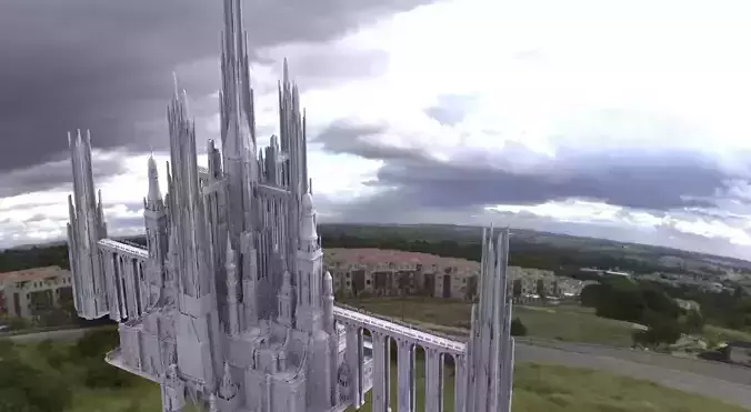 Fantasy epic royal palace Queens Tower 3D model