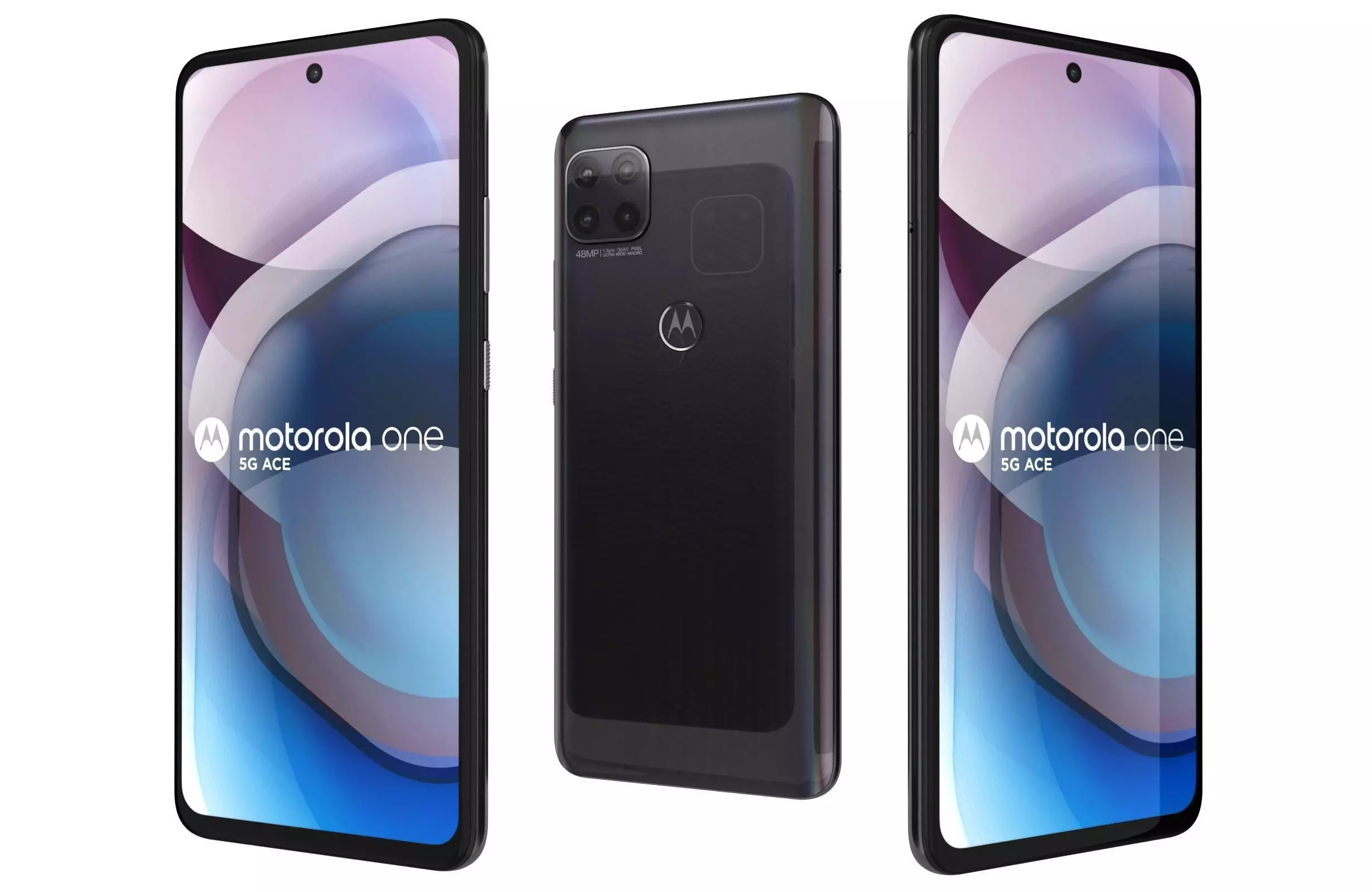 Motorola One 5G Ace Volcanic Gray 3D model_0