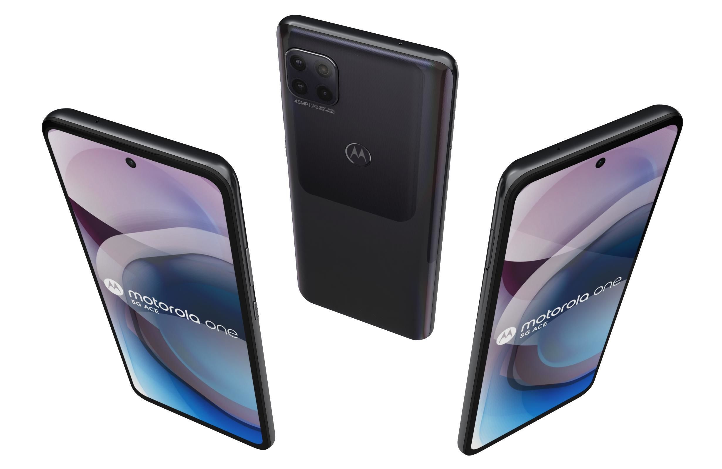 Motorola One 5G Ace Volcanic Gray 3D model_1