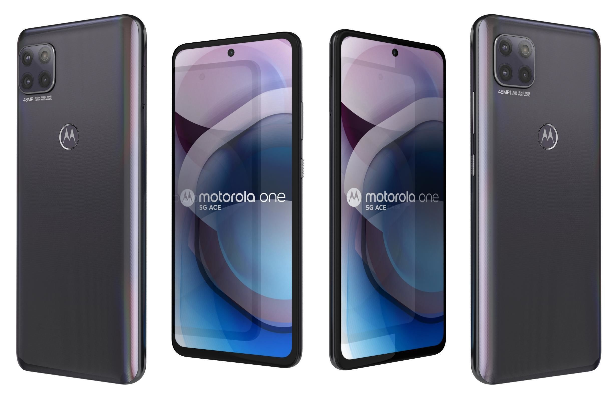 Motorola One 5G Ace Volcanic Gray 3D model_3
