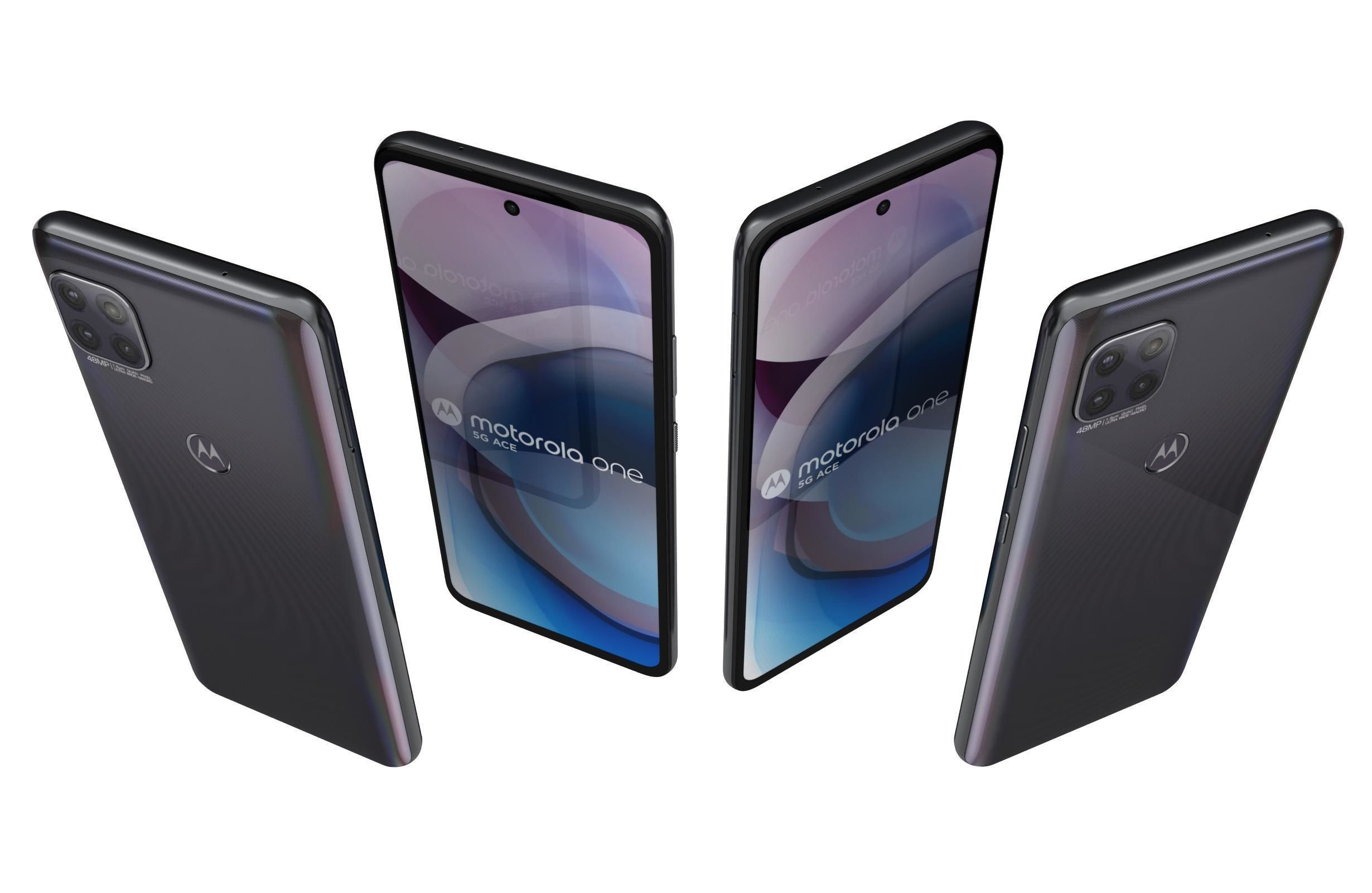 Motorola One 5G Ace Volcanic Gray 3D model_4